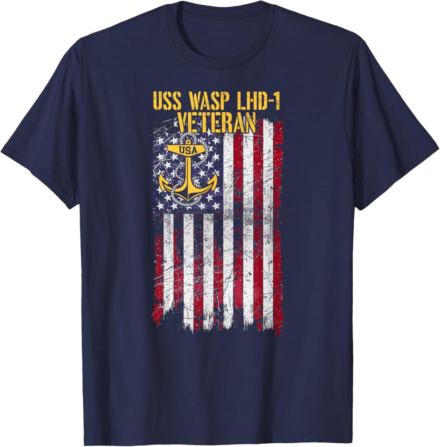 USS Wasp LHD-1 Amphibious Assault Ship Veteran T-Shirt - T-Shirt | Navy