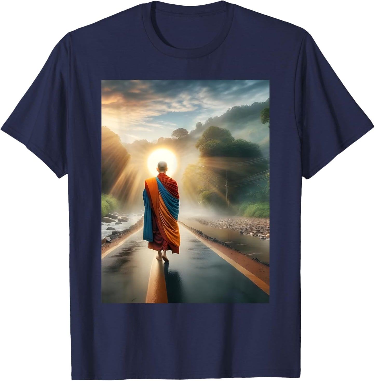 Thich Minh Tue Buddha Vietnam T-Shirt - T-Shirt | Navy
