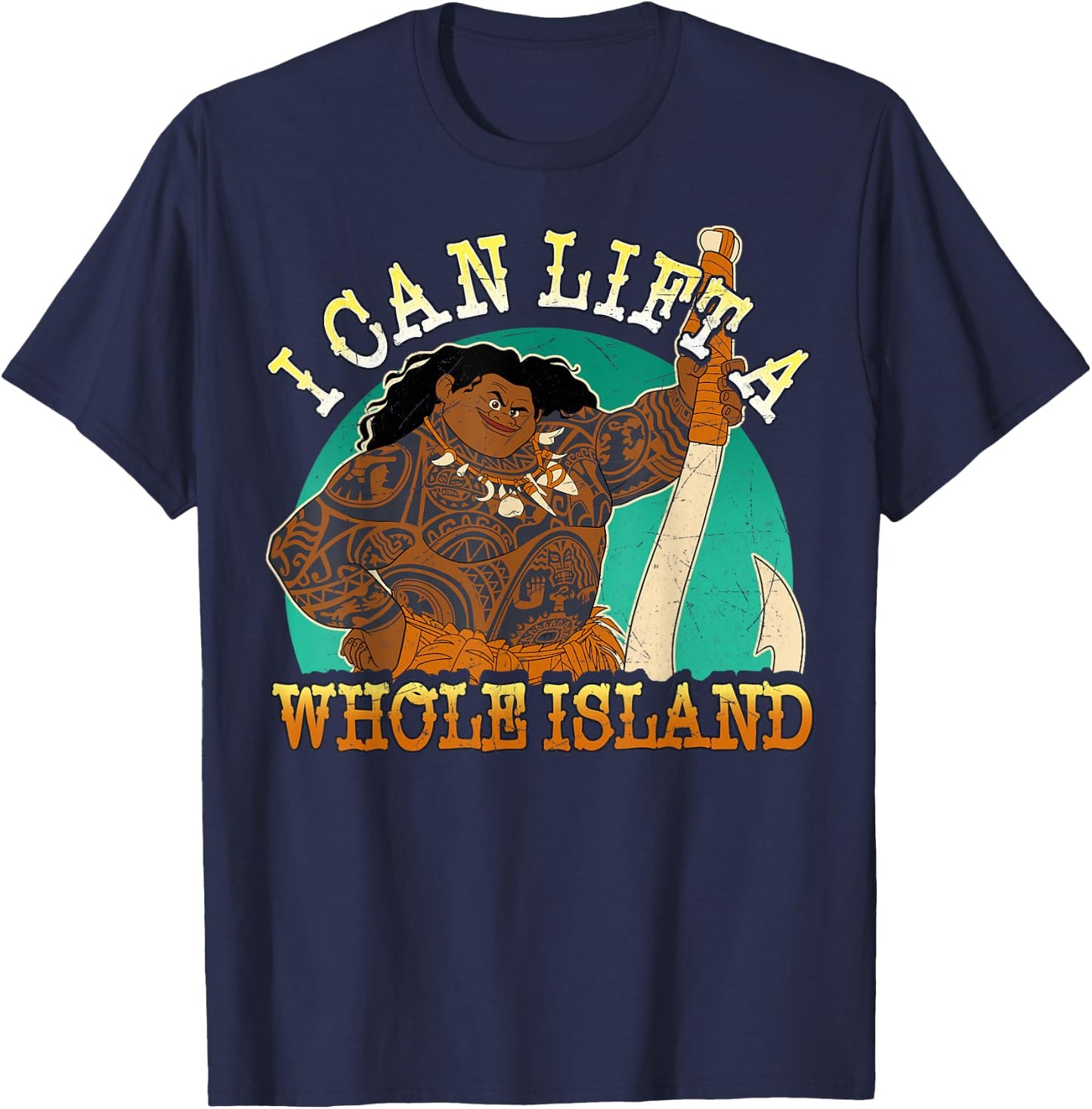 Disney Moana Maui I Can Lift A Whole Island Graphic T-Shirt - T-Shirt | Navy