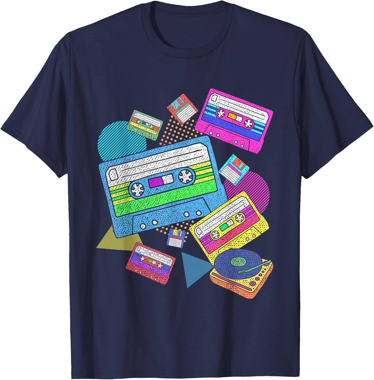 Eighties Theme Party Retro 80s Music Cassette 80s T-Shirt - T-Shirt | Navy