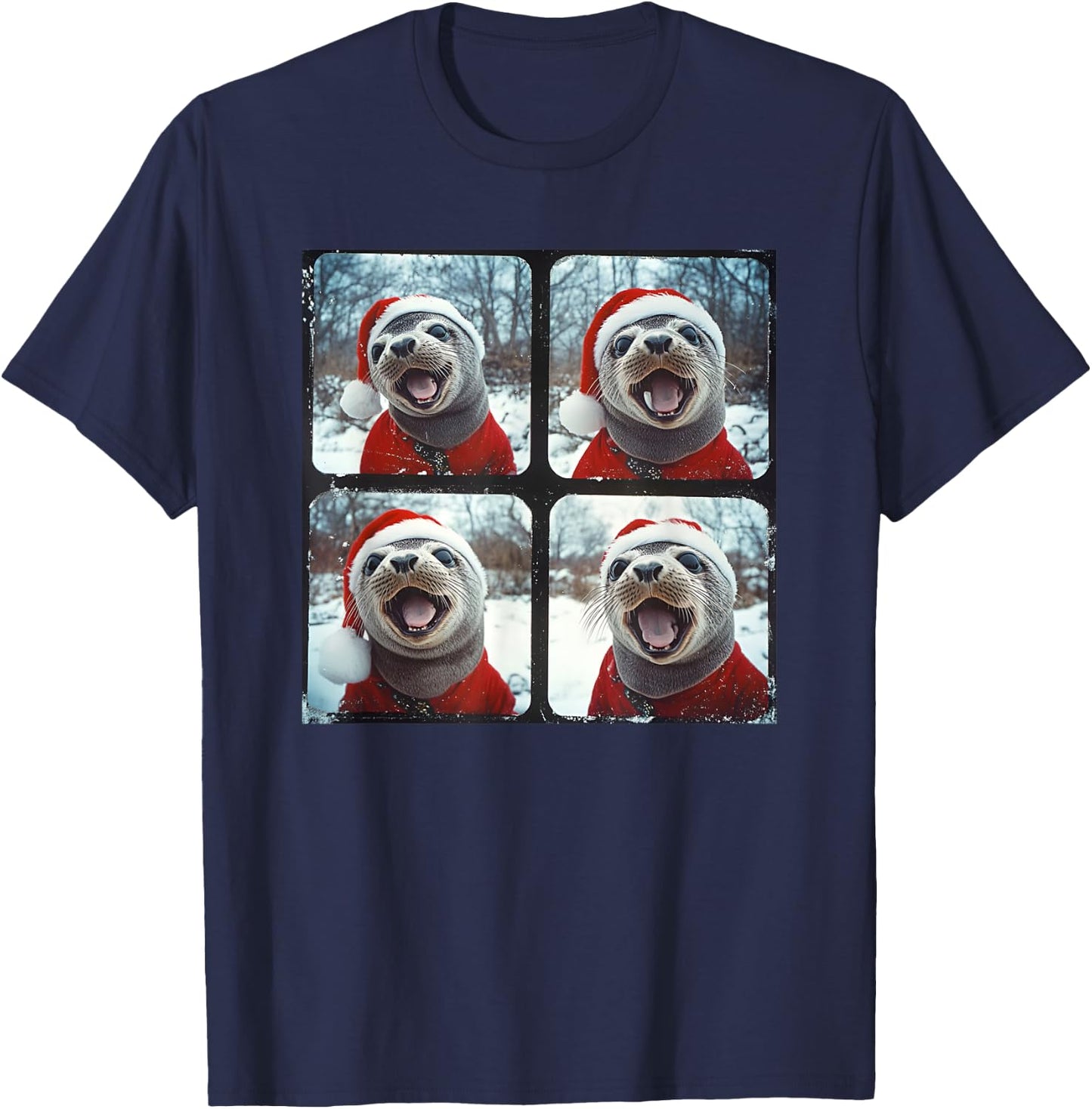 Santa Seal T-Shirt - T-Shirt | Navy