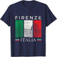 Firenze Italia Il Duomo Italian Flag Travel Souvenir Ciao T-Shirt - T-Shirt | Navy
