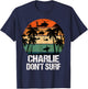 Charlie Dont Surf Helicopter Beach Vietnam Surfer T-Shirt - T-Shirt | Navy