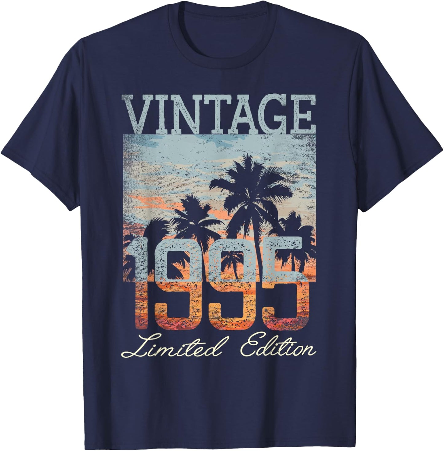 Vintage 1995 Limited Edition 30th Birthday 30 Year Old Gifts T-Shirt - T-Shirt | Navy