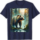 Bear and Forest Nature T-Shirt - T-Shirt | Navy