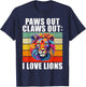 Paws out Claws out i love Lions T-Shirt - T-Shirt | Navy