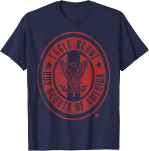 Eagle Scout Vintage (Red Distressed) T-Shirt - T-Shirt | Navy