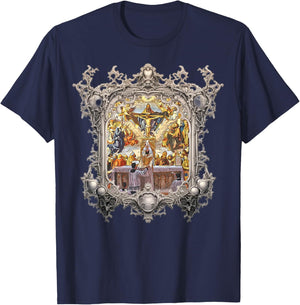 Eucharistic Consecration Traditional Latin Mass Catholic T-Shirt - T-Shirt | Navy
