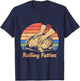 Cat Rolling Fatties Funny Women Kids T-Shirt - T-Shirt | Navy