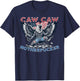 Caw Caw Motherfucker Funny 4th of July Patriotic Eagle party T-Shirt - T-Shirt | Navy