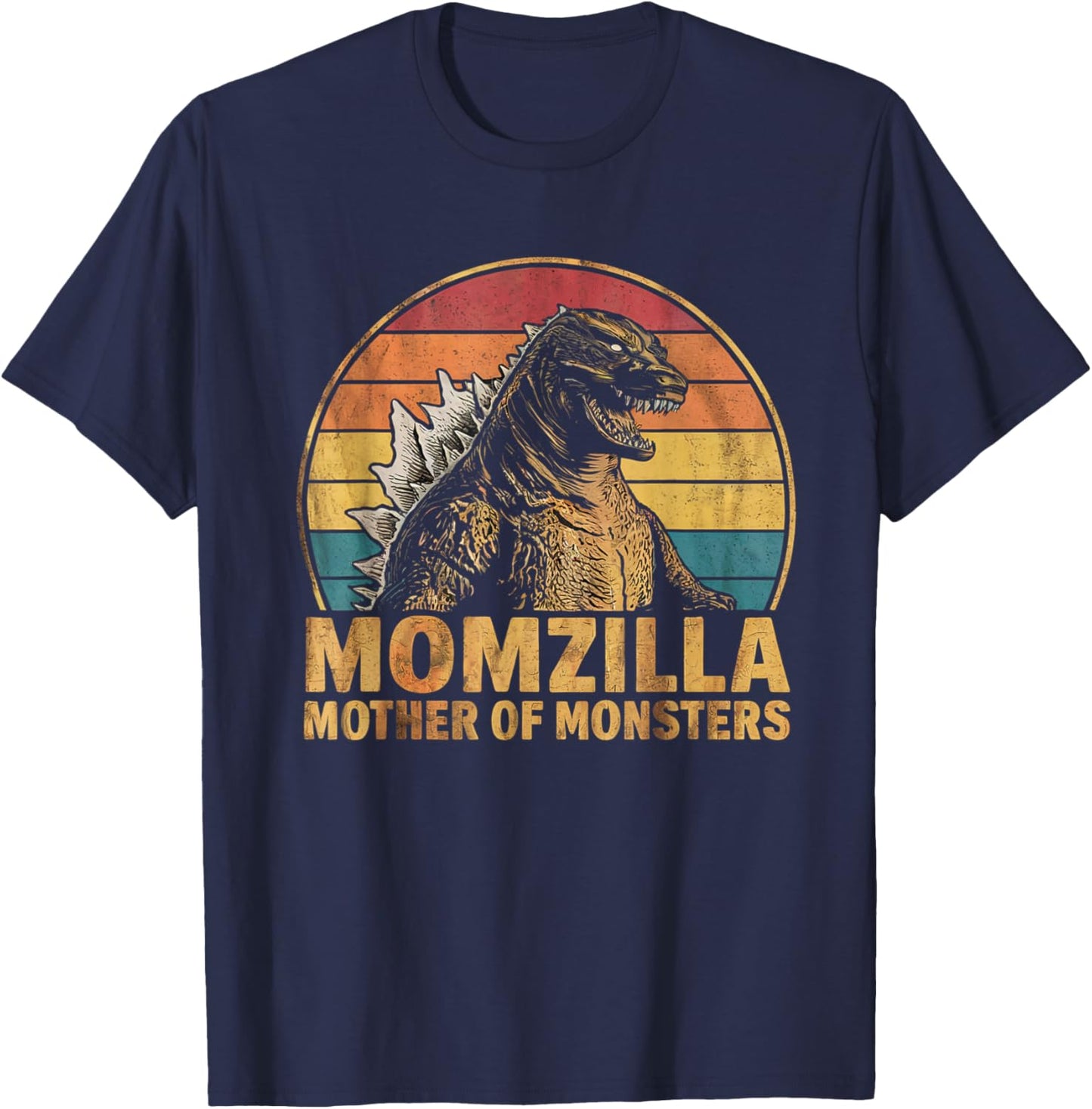 Momzilla Mother Of Monsters Funny Mother's Day Monster T-Shirt - T-Shirt | Navy