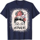 STNA Life Funny Messy Bun State Tested Nurse Aide T-Shirt - T-Shirt | Navy