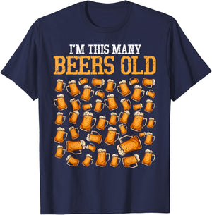 Funny 45 Year Old Beer Drinking Gag Gift, 45th Birthday T-Shirt - T-Shirt | Navy