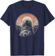 Vintage Pekingese Dog Retro Sunset Scene Art Design T-Shirt - T-Shirt | Navy