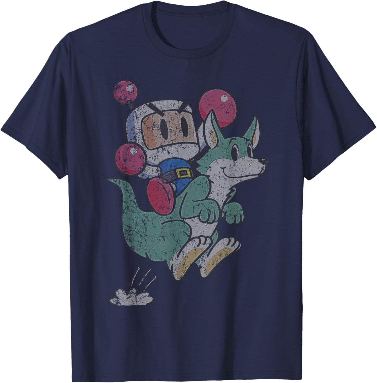 Bomberman Character Super 1993 Retro Gamer Space Classic T-Shirt - T-Shirt | Navy