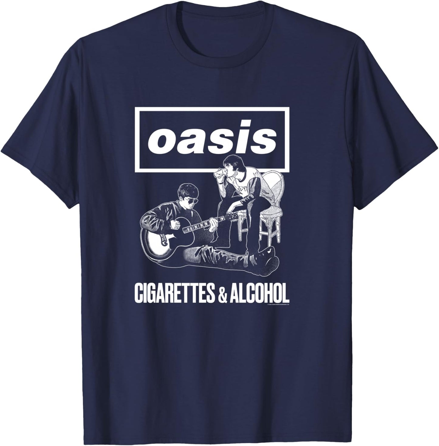 Oasis – Cigarettes And Alcohol T-Shirt - T-Shirt | Navy
