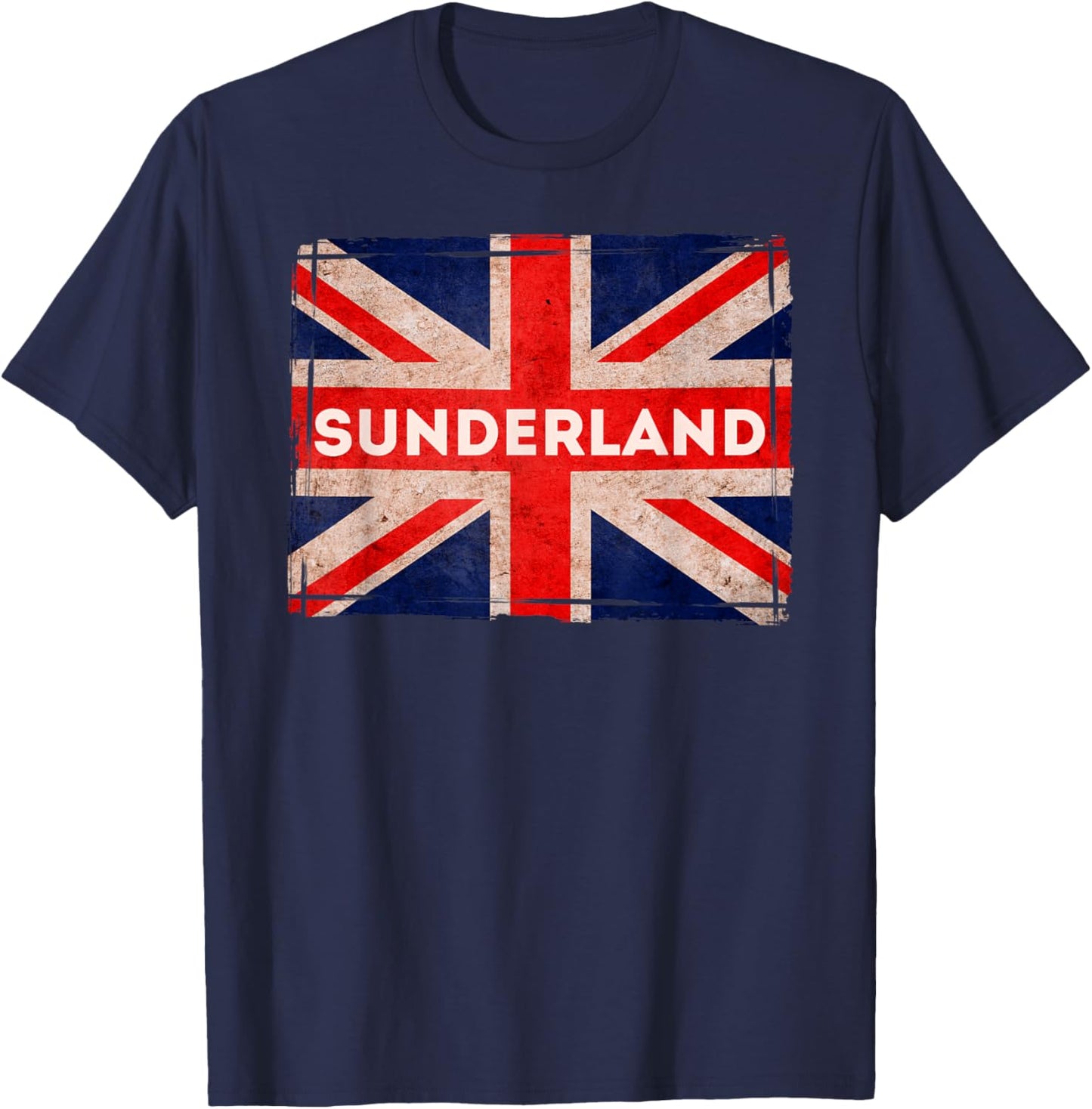 Sunderland Flag Born And Bred T-Shirt - T-Shirt | Navy