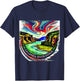 Columbia River Gorge artsy T-Shirt - T-Shirt | Navy