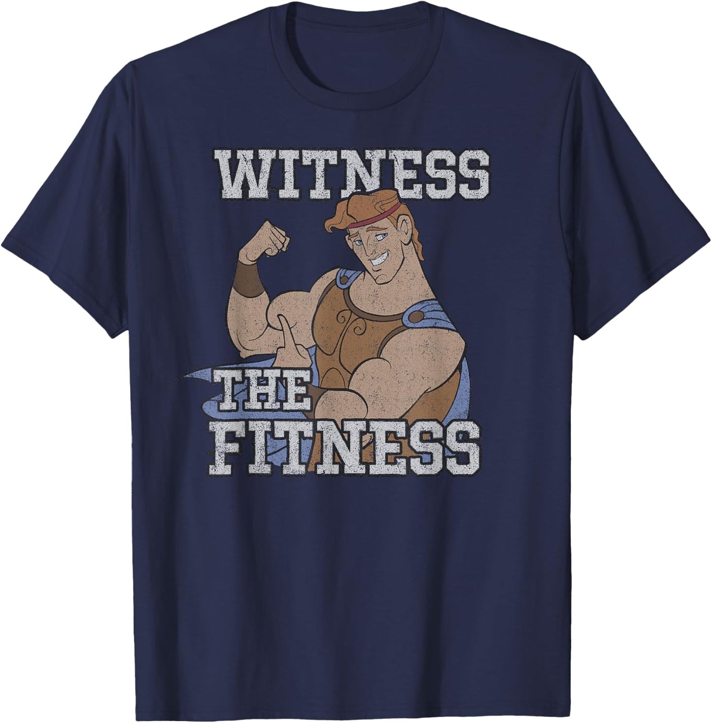 Marvel Legends Disney Hercules , Men's Dark Gray Classic Fit Short Sleeve Cotton Polyester , Small T-Shirt - T-Shirt | Navy