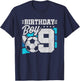 Soccer Birthday Party - 9 Year Old Boy - 9th Birthday T-Shirt - T-Shirt | Navy