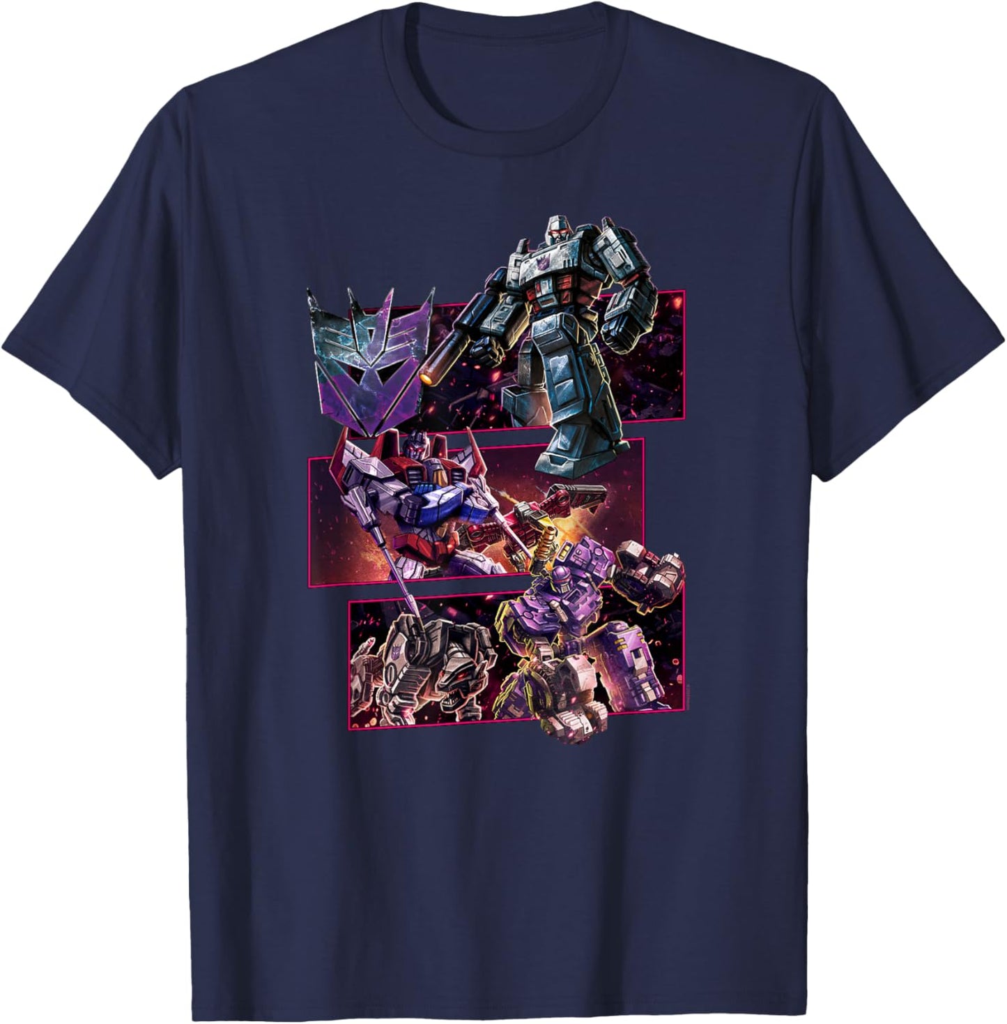 Transformers: War For Cybertron Decepticon Panels T-Shirt - T-Shirt | Navy