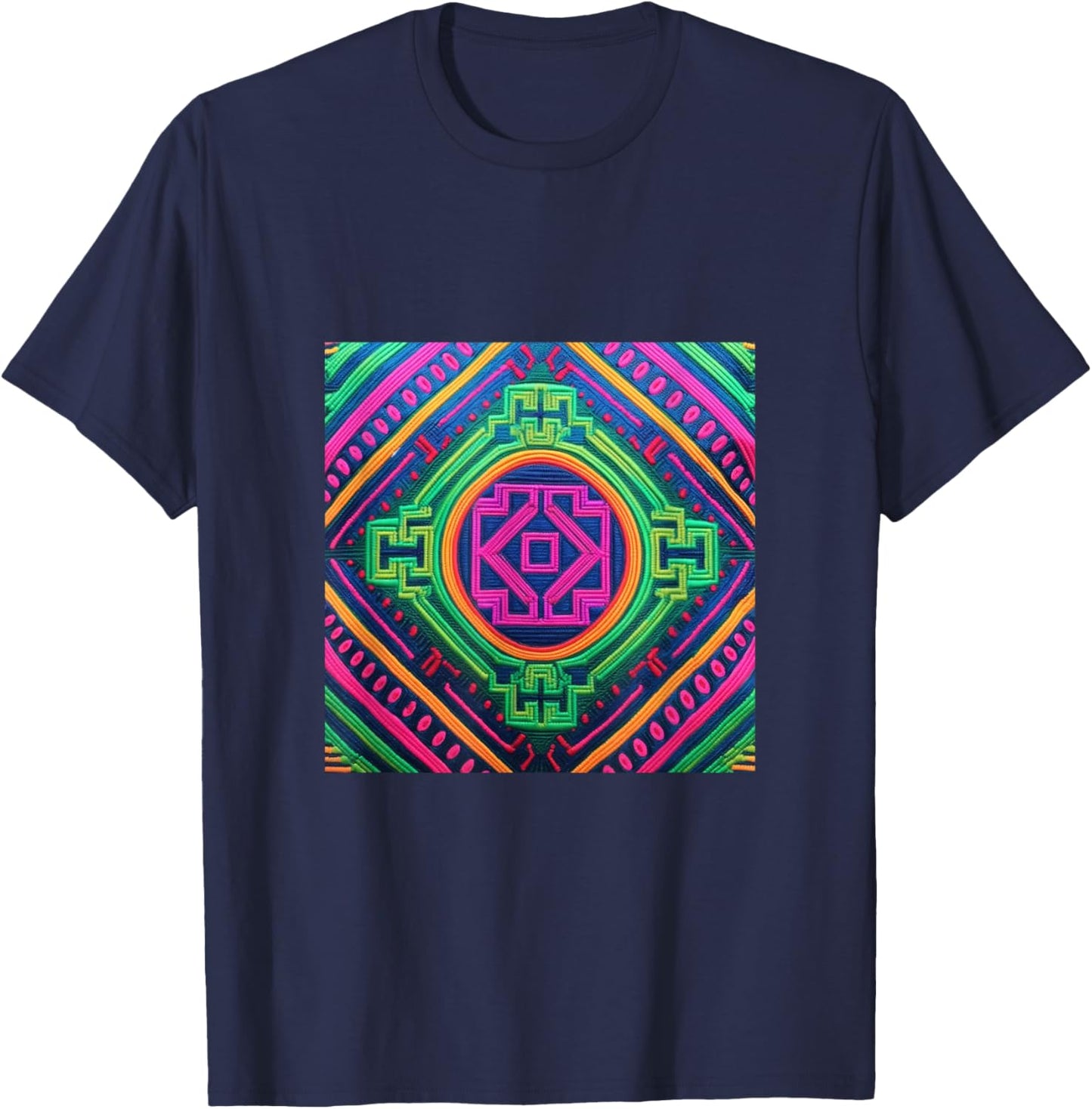 Hmong Pattern T-Shirt - T-Shirt | Navy