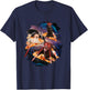 Dogs with Laser Eyes I Dog Puppy Laser Space Pizza T-Shirt - T-Shirt | Navy