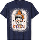 Messy Bun Spooky Dental Assistant Halloween Dentist T-Shirt - T-Shirt | Navy