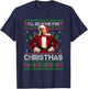 I'll Be Home For Christmas Xmas Trump Pajamas Holiday Santa T-Shirt - T-Shirt | Navy