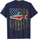 Camo American Flag Neon Tetra 4th Of July Aquarium Fish Men T-Shirt - T-Shirt | Navy