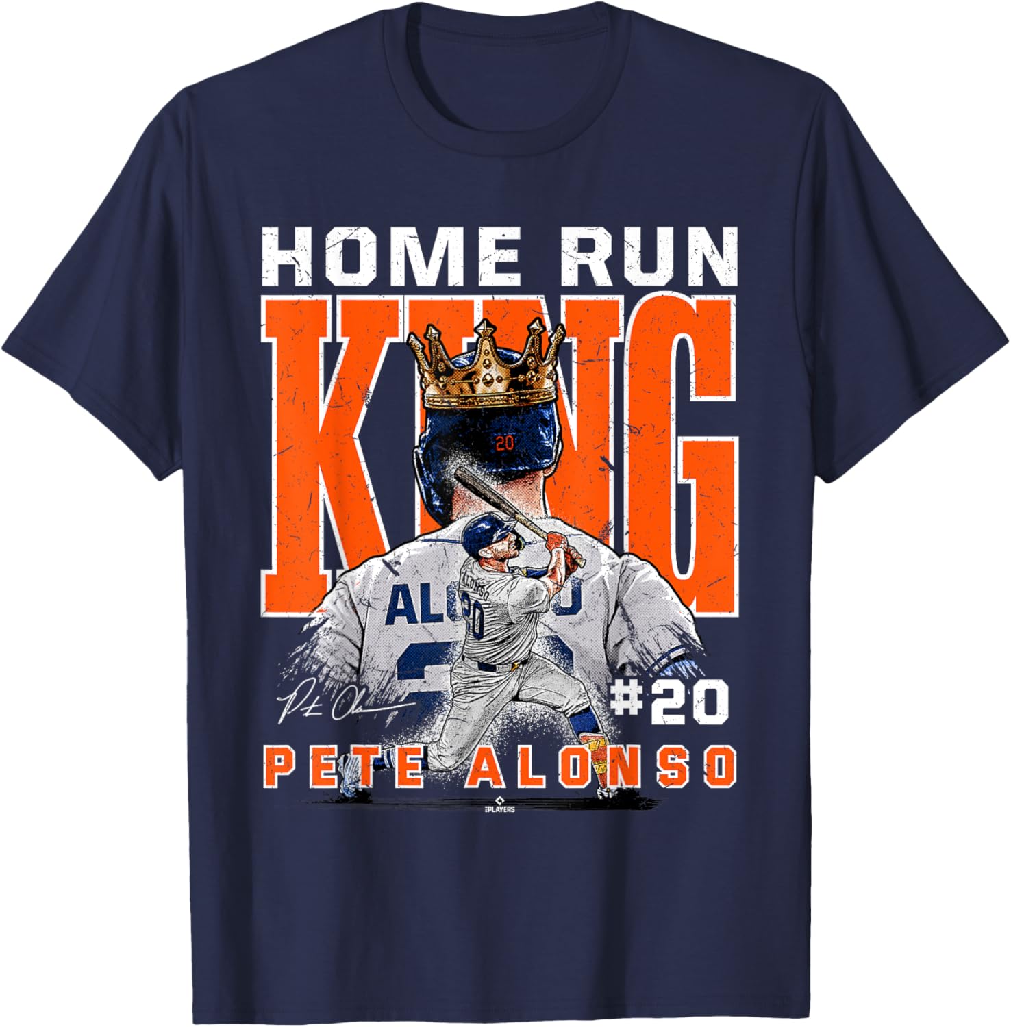 Home Run King Pete Alonso New York MLBPA T-Shirt - T-Shirt | Navy