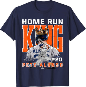Home Run King Pete Alonso New York MLBPA T-Shirt - T-Shirt | Navy