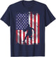 US Flag Basketball Vintage Patriotic Baller Men Women Kids T-Shirt - T-Shirt | Navy