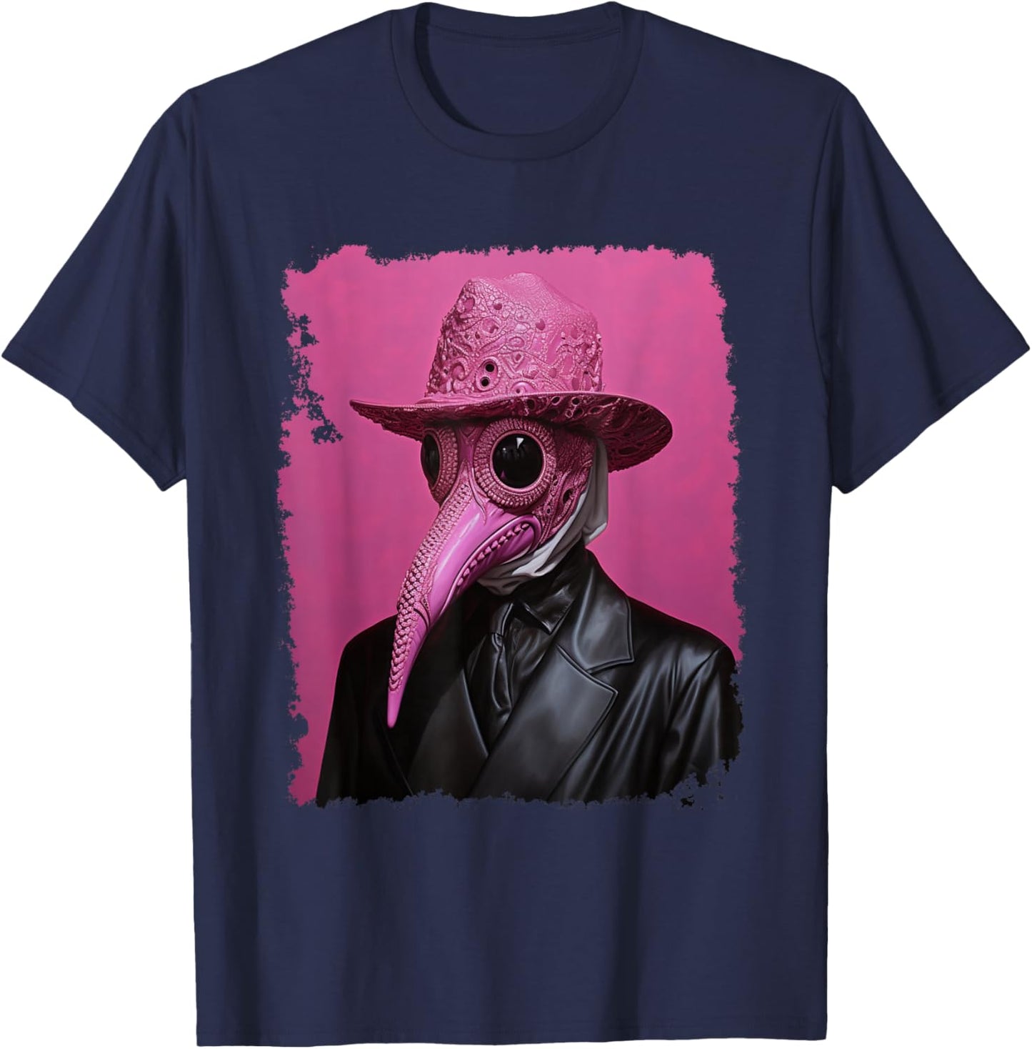 Plague Doctor Pink T-Shirt - T-Shirt | Navy