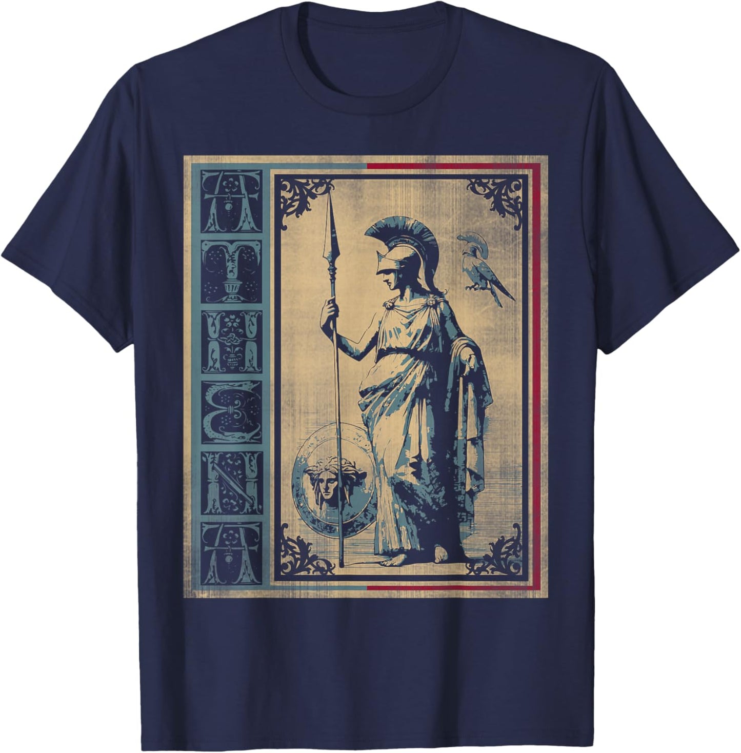 Goddess of wisdom Athena in greek mythology T-Shirt - T-Shirt | Navy