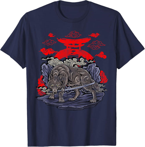 Wolf with Katana Japanese Wolf Art