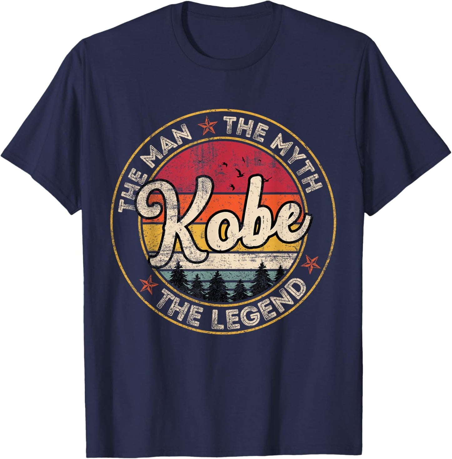 Kobe The Man The Myth The Legend Personalized Name T-Shirt - T-Shirt | Navy