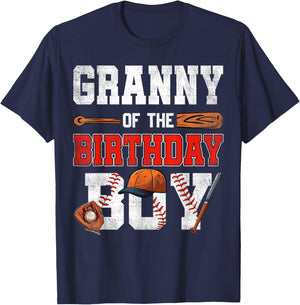 Granny Of The Birthday Boy Baseball Bday Family T-Shirt - T-Shirt | Navy