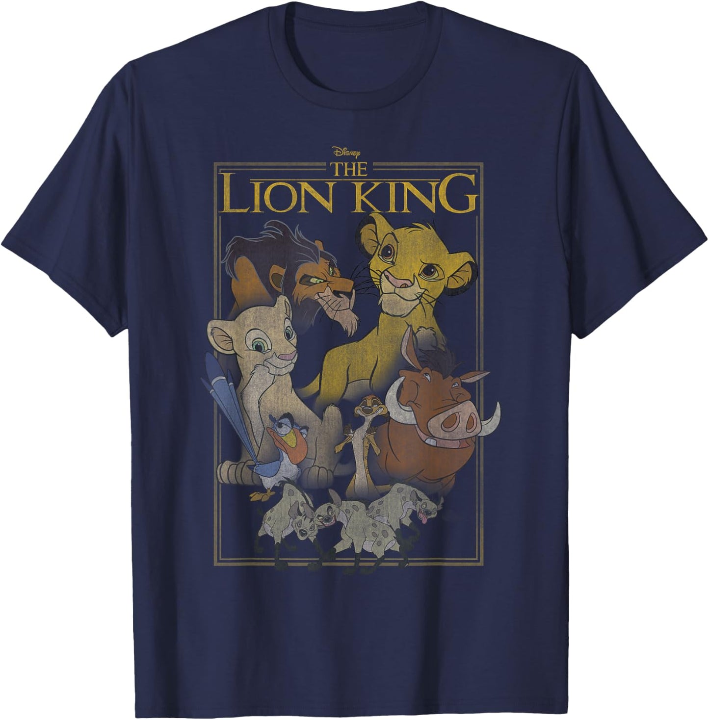 Disney The Lion King Simple Framed Poster T-Shirt - T-Shirt | Navy