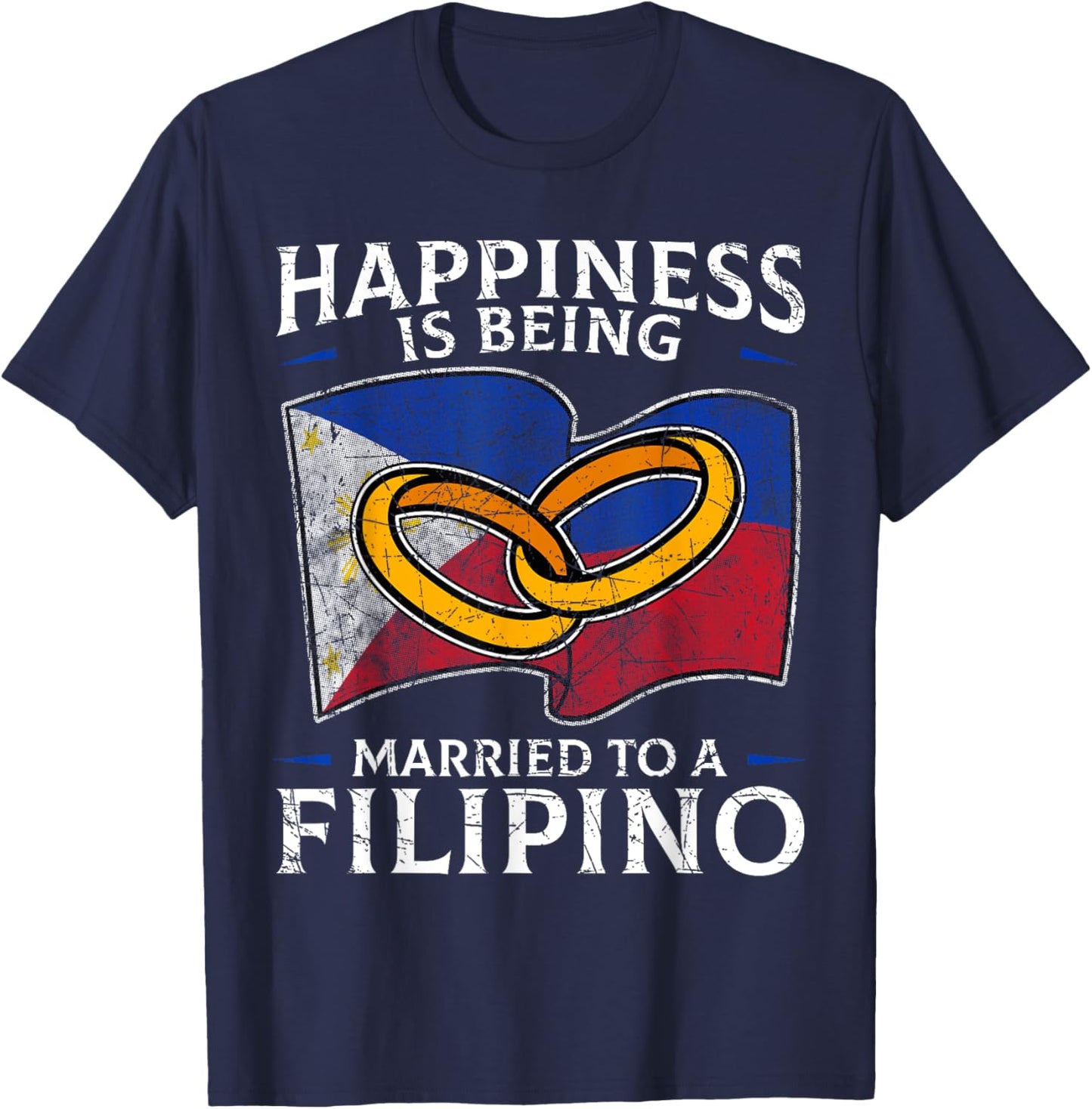 Philippine Marriage Filipino Heritage Culture Wedded Married T-Shirt - T-Shirt | Navy