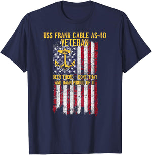 USS Frank Cable AS-40 Submarine Tender Proud Veteran T-Shirt - T-Shirt | Navy