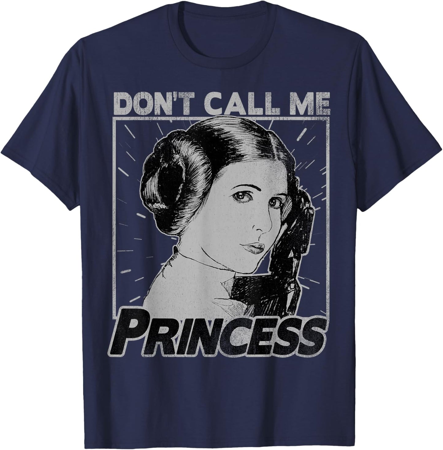 Star Wars Princess Leia Don't Call Me Princess Portrait T-Shirt - T-Shirt | Navy