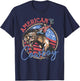 Cowboy Riding Horses Retro Western 4th Of July Patriotic USA T-Shirt - T-Shirt | Navy