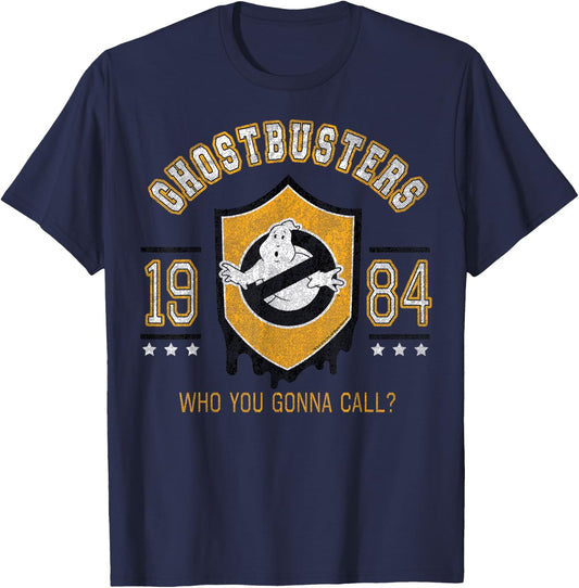Ghostbusters 1984 Shield Poster T-Shirt - T-Shirt | Navy