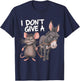 Funny I Don't Give a Rats Ass Mouse Donkey Sarcastic Animal T-Shirt - T-Shirt | Navy