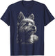 Cairn Terrier Dog , Black, S T-Shirt - T-Shirt | Navy
