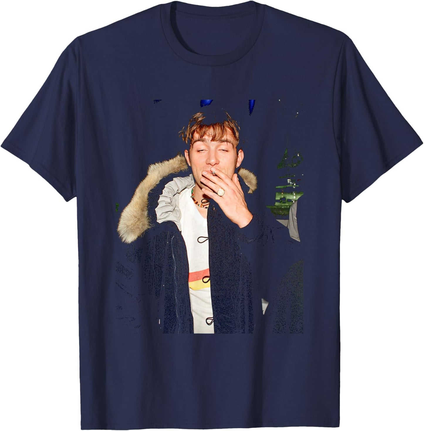 Damon Albarn Blur Singer at Brit Awards 1997 Song 2 Parklife T-Shirt - T-Shirt | Navy