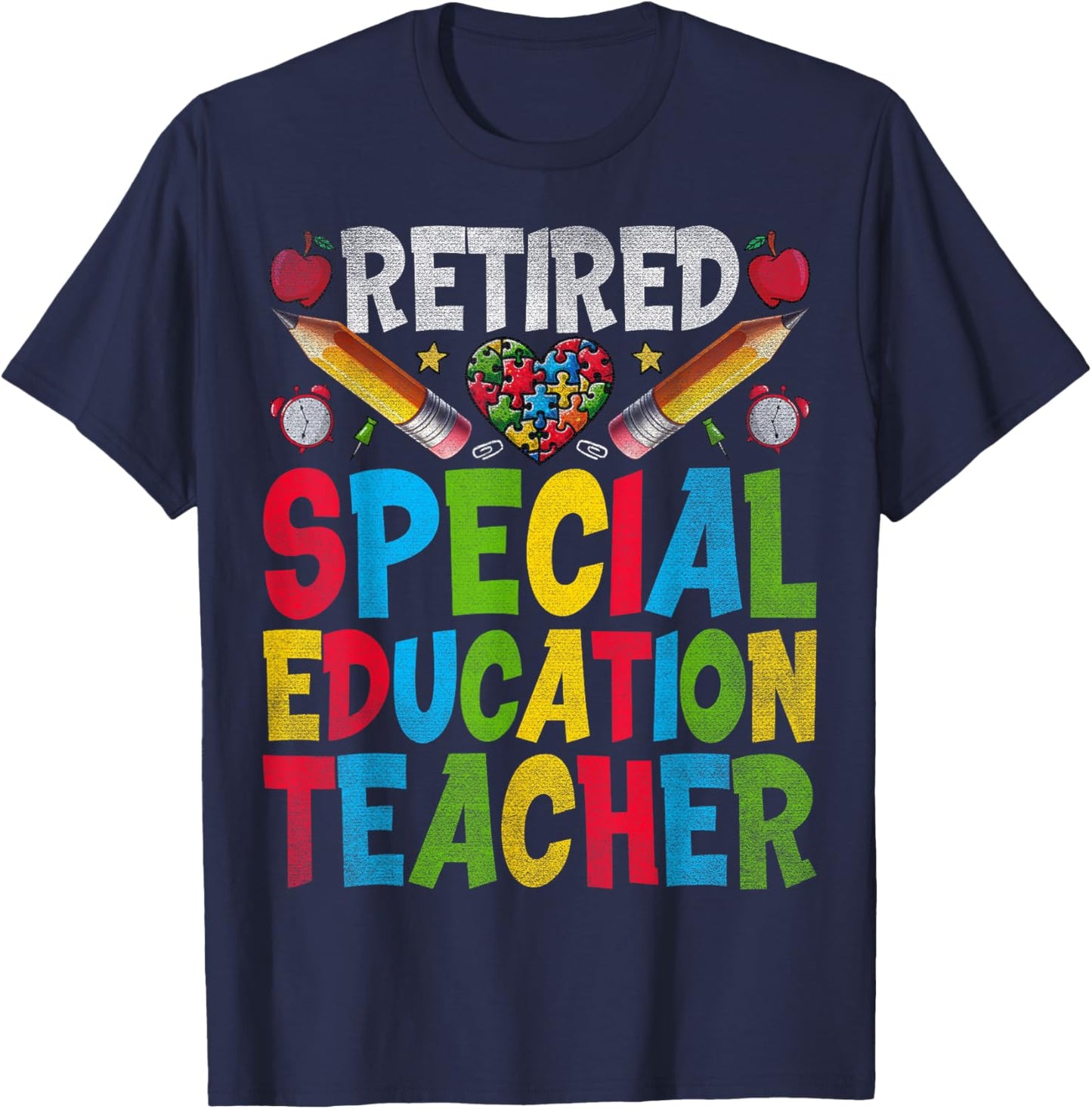 Retired Special Education Teacher - SPED Teacher Retirement T-Shirt - T-Shirt | Navy