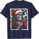 Christmas Skeleton Hot Cocoa Dead Inside Spooky Xmas Holiday T-Shirt - T-Shirt | Navy