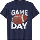 Vintage American Football Game Sports Lover T-Shirt - T-Shirt | Navy